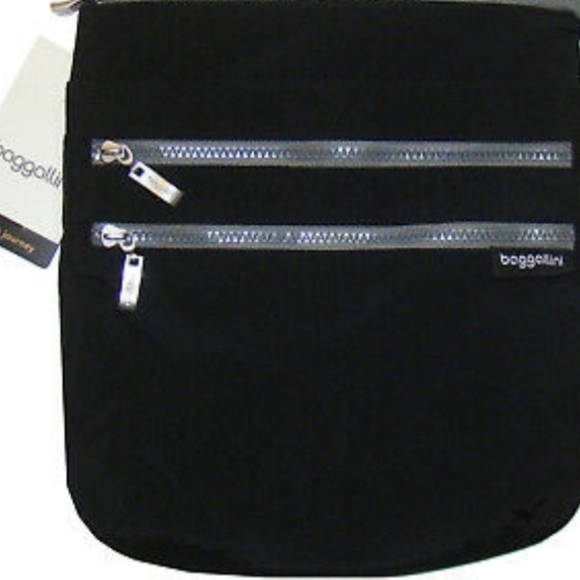 Baggallini Bags Baggallini Comrade Black Nylon Crossbody 3 Zipper